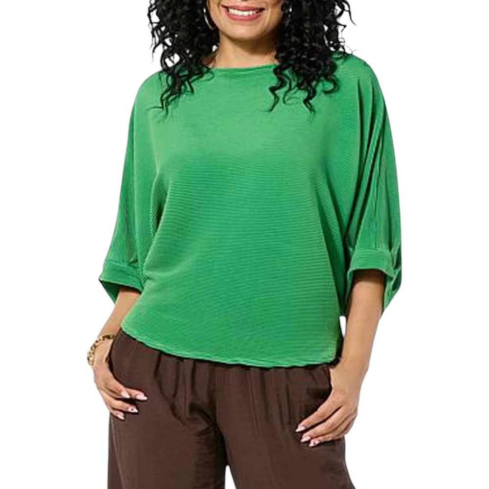 Lloyd Boston Women's Easy Luxury Banded Dolman Sleeve Top Green - Regular